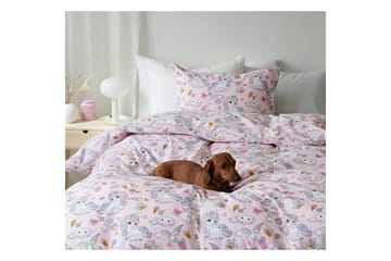 Påslakan 2-Dels Set Enhörning Rosa - Rosa - Textil & mattor - Sängkläder