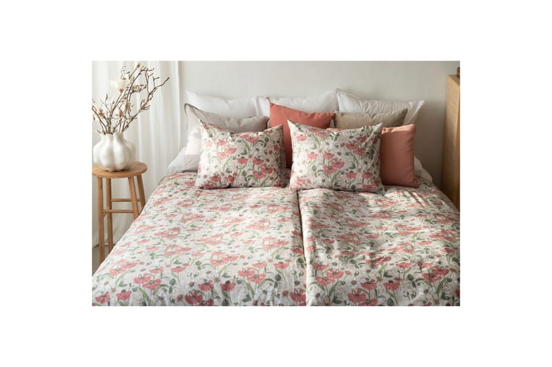 Påslakan 2-Dels Set Fleur Rosa - Rosa - Textil & mattor - Sängkläder - Bäddset & påslakanset