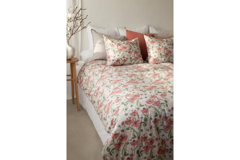 Påslakan 2-Dels Set Fleur Rosa - Rosa - Textil & mattor - Sängkläder - Bäddset & påslakanset