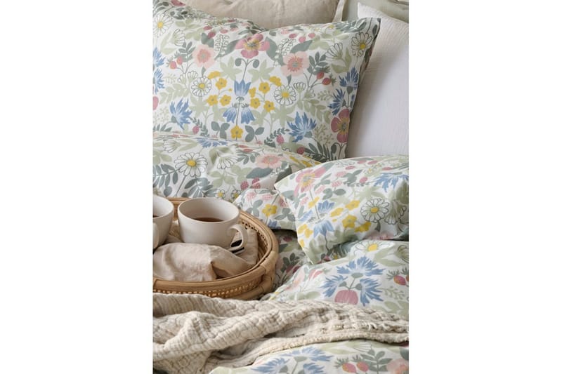 Påslakan 2-Dels Set Sommarblommor Multi - Textil & mattor - Sängkläder - Täcke