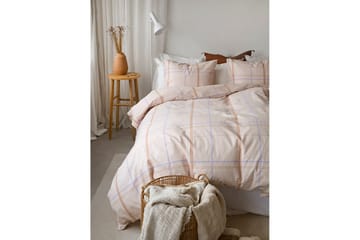 Påslakan 2-Dels Set Tyra Ruta Lila - Lila - Textil & mattor - Sängkläder - Bäddset & påslakanset