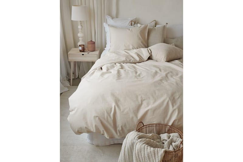 Påslakan 3-Dels Set Humble Dubbel Beige - Beige - Textil & mattor - Sängkläder - Bäddset & påslakanset