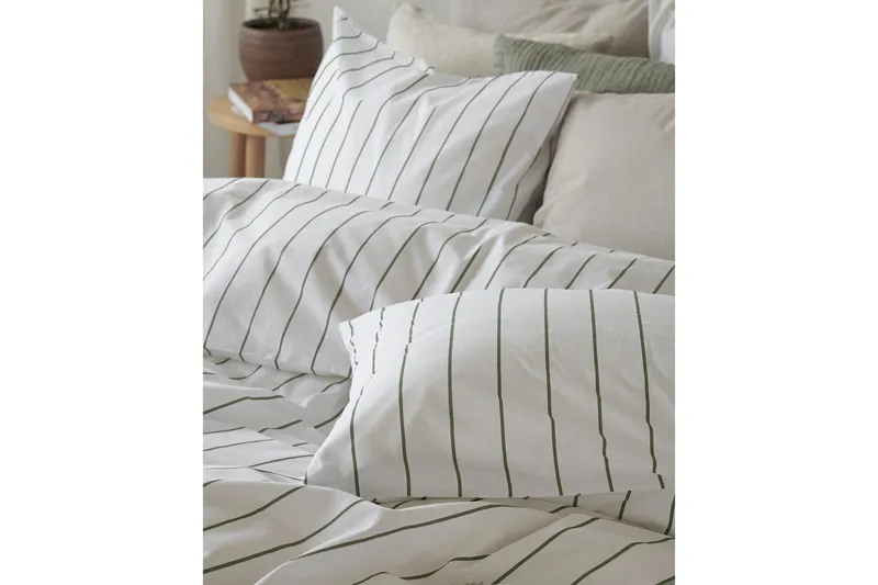 Påslakanset Dubbelsäng 3-Dels Saga - Grön - Textil & mattor - Sängkläder - Bäddset & påslakanset