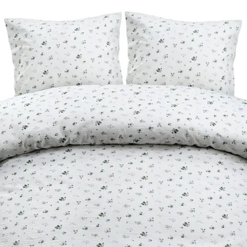 Påslakanset Dubbelsäng 3-Dels Set Anna - Grön - Textil & mattor - Sängkläder - Bäddset & påslakanset - Påslakanset dubbelsäng