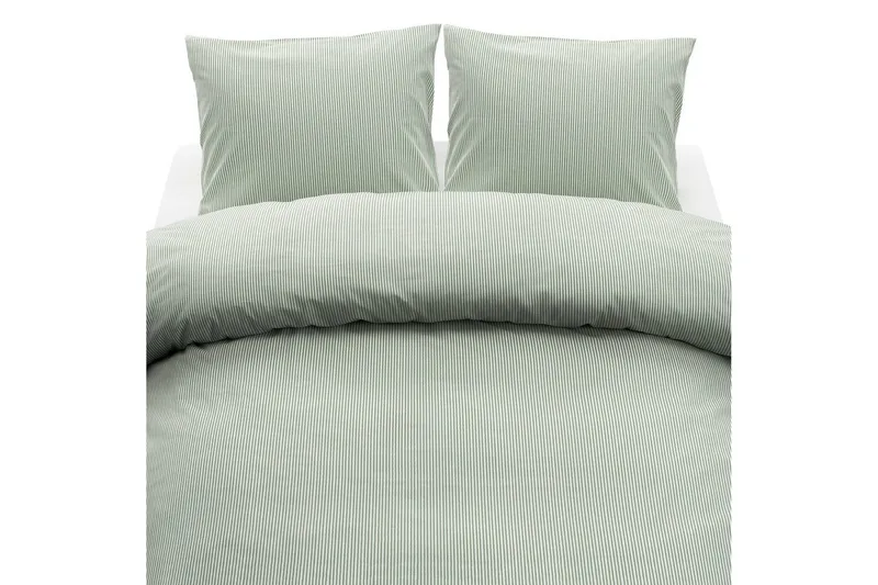 Påslakanset Dubbelsäng 3-Dels Thelma Stripe Grön