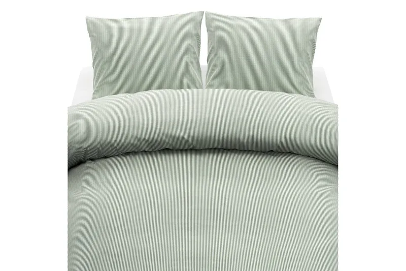 Påslakanset Dubbelsäng 3-Dels Thelma Stripe Grön