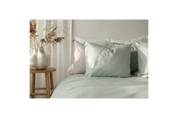 Påslakanset Dubbelsäng 3-Dels Thelma Stripe Grön - Textil & mattor - Sängkläder - Bäddset & påslakanset