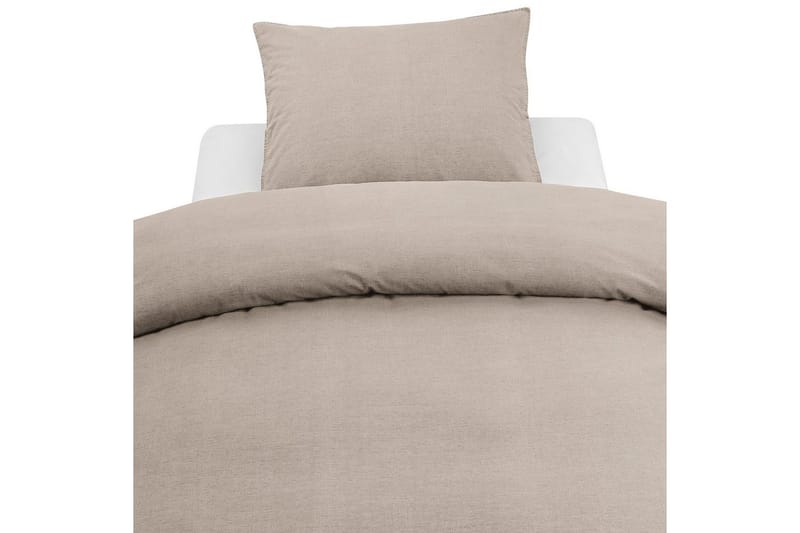 Påslakanset Enkelsäng 2-Dels Washed, Brun