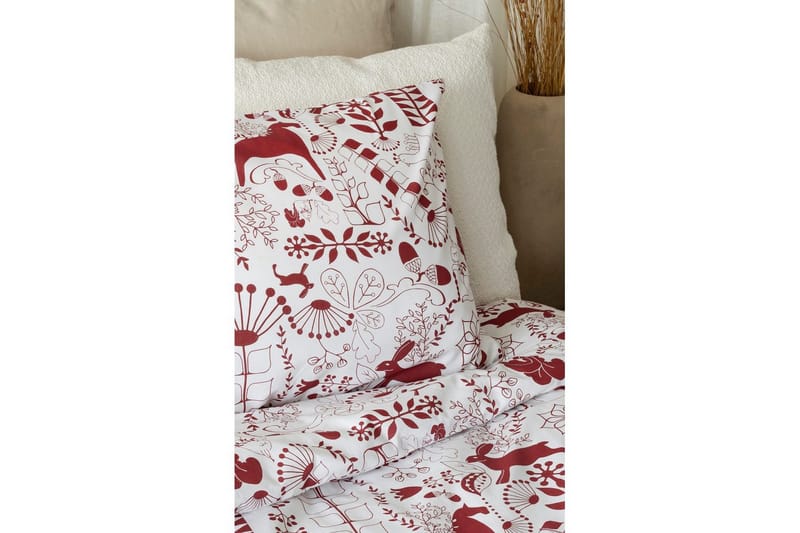 Påslakanset Enkelsäng 2-Dels Äppelbo - Röd - Textil & mattor - Sängkläder - Bäddset & påslakanset - Påslakanset enkelsäng
