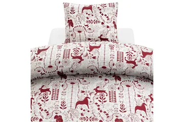 Påslakanset Enkelsäng 2-Dels Äppelbo - Röd - Textil & mattor - Sängkläder - Bäddset & påslakanset - Påslakanset enkelsäng