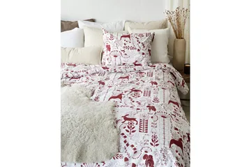 Påslakanset Enkelsäng 2-Dels Äppelbo - Röd - Textil & mattor - Sängkläder - Bäddset & påslakanset - Påslakanset enkelsäng