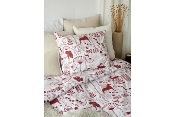 Påslakanset Enkelsäng 2-Dels Äppelbo - Röd - Textil & mattor - Sängkläder - Bäddset & påslakanset - Påslakanset enkelsäng