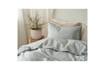 Påslakanset Enkelsäng 2-Dels Birger Flanell - Grön - Textil & mattor - Sängkläder - Bäddset & påslakanset