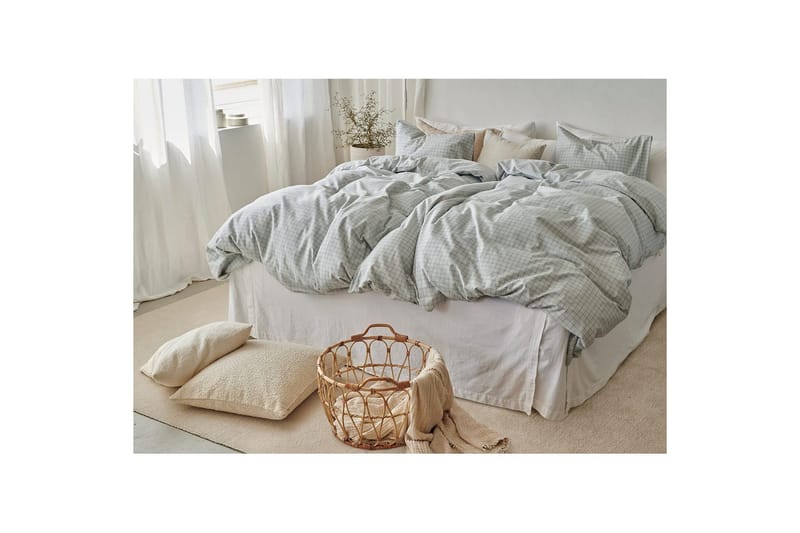 Påslakanset Enkelsäng 2-Dels Birger Flanell - Grön - Textil & mattor - Sängkläder - Täcke