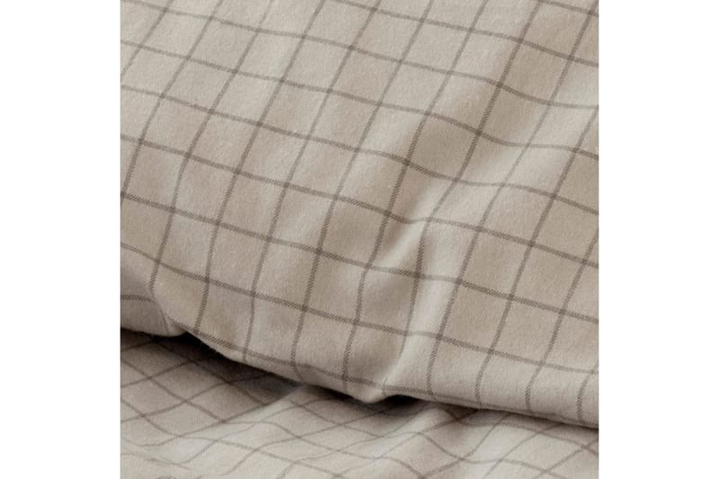 Påslakanset Enkelsäng 2-Dels Birger Flanell - Greige - Textil & mattor - Sängkläder - Bäddset & påslakanset