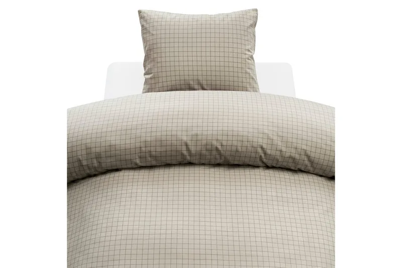 Påslakanset Enkelsäng 2-Dels Birger Flanell, Greige