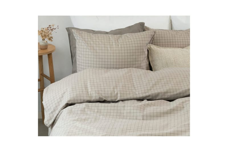 Påslakanset Enkelsäng 2-Dels Birger Flanell - Greige - Textil & mattor - Sängkläder - Bäddset & påslakanset
