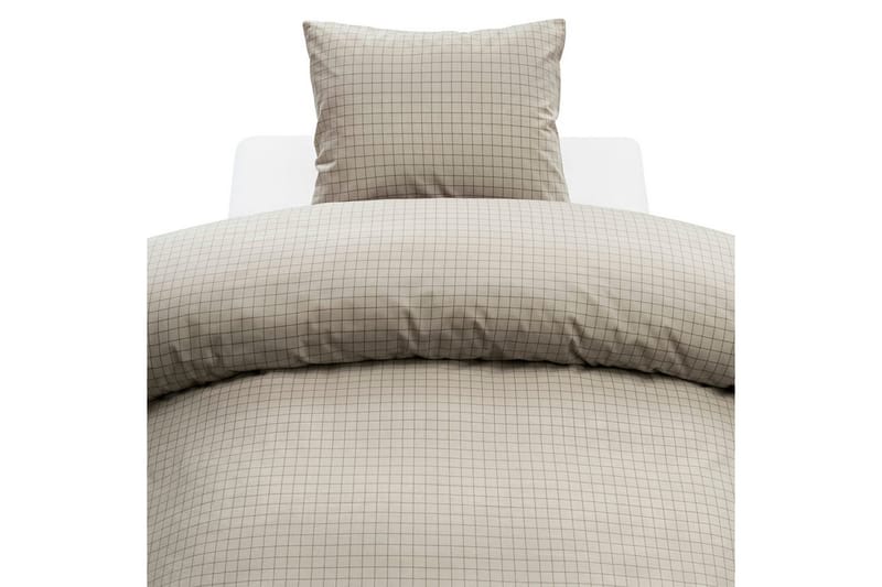 Påslakanset Enkelsäng 2-Dels Birger Flanell, Greige