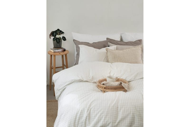 Påslakanset Enkelsäng 2-Dels Birger Flanell - Offwhite - Textil & mattor - Sängkläder - Bäddset & påslakanset