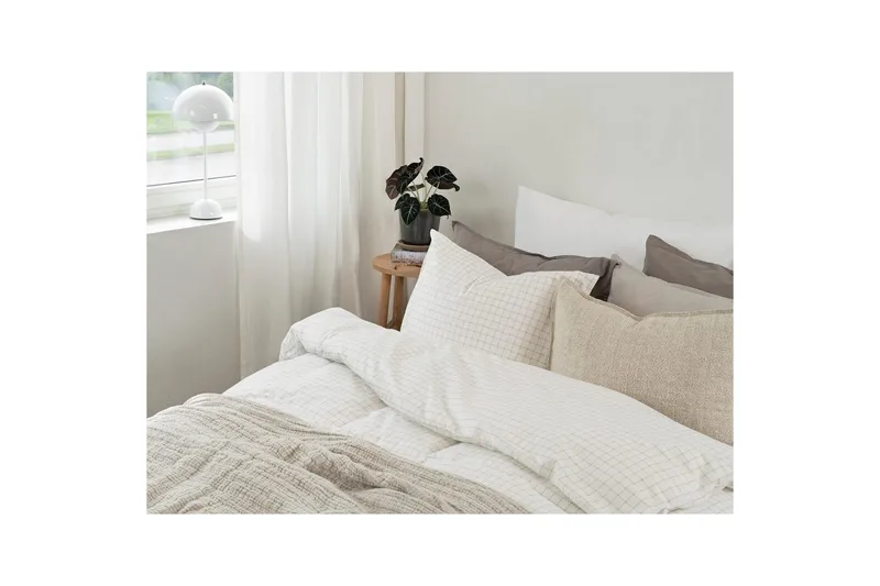 Påslakanset Enkelsäng 2-Dels Birger Flanell - Offwhite - Textil & mattor - Sängkläder - Täcke