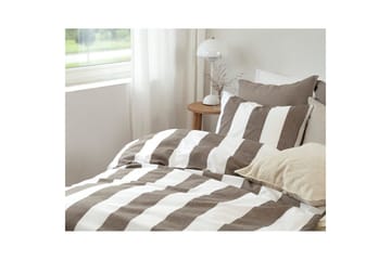 Påslakanset Enkelsäng 2-Dels Block stripe - Brun - Textil & mattor - Sängkläder - Bäddset & påslakanset