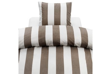 Påslakanset Enkelsäng 2-Dels Block stripe - Brun - Textil & mattor - Sängkläder - Bäddset & påslakanset
