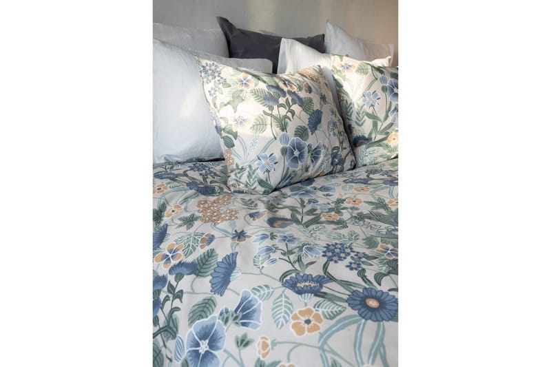 Påslakanset Enkelsäng 2-Dels Blombacken - Blå - Textil & mattor - Sängkläder - Bäddset & påslakanset