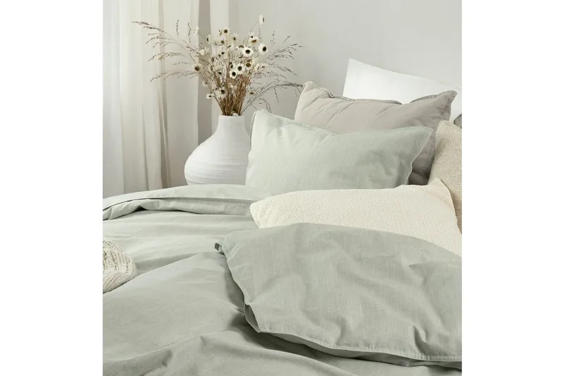Påslakanset Enkelsäng 2-Dels Chambray Grön - Textil & mattor - Sängkläder - Bäddset & påslakanset