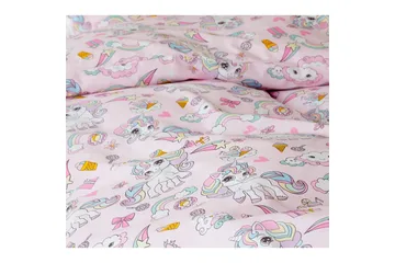 Påslakanset Enkelsäng 2-Dels Enhörning - Rosa - Textil & mattor - Sängkläder - Påslakan