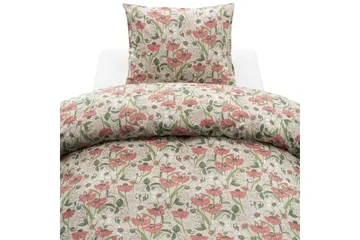 Påslakanset Enkelsäng 2-Dels Fleur - Rosa - Textil & mattor - Sängkläder - Bäddset & påslakanset