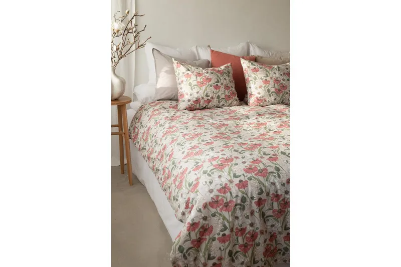 Påslakanset Enkelsäng 2-Dels Fleur - Rosa - Textil & mattor - Sängkläder - Bäddset & påslakanset