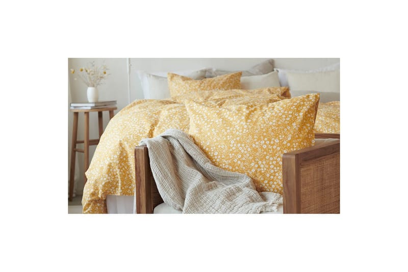 Påslakanset Enkelsäng 2-Dels Hedda - Gul - Textil & mattor - Sängkläder - Bäddset & påslakanset
