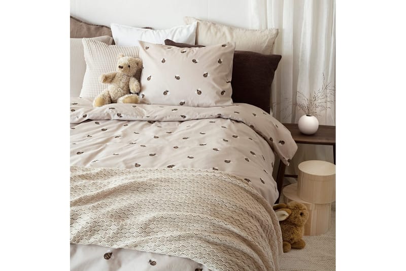 Påslakanset Enkelsäng 2-Dels Humla Sand - Textil & mattor - Sängkläder - Bäddset & påslakanset