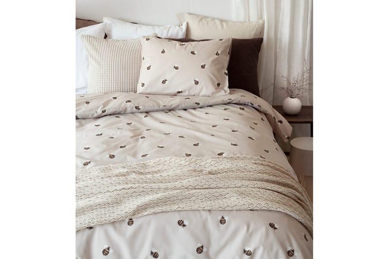 Påslakanset Enkelsäng 2-Dels Humla Sand - Textil & mattor - Sängkläder - Bäddset & påslakanset