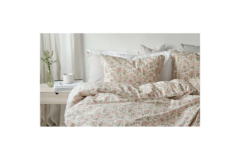 Påslakanset Enkelsäng 2-Dels Irma Flower Rosa - Textil & mattor - Sängkläder - Bäddset & påslakanset