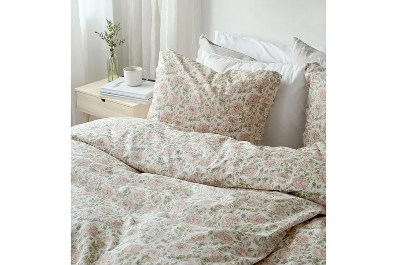 Påslakanset Enkelsäng 2-Dels Irma Flower Rosa - Textil & mattor - Sängkläder - B�äddset & påslakanset