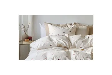 Påslakanset Enkelsäng 2-Dels Körsbär Sand - Textil & mattor - Sängkläder - Bäddset & påslakanset - Påslakanset enkelsäng