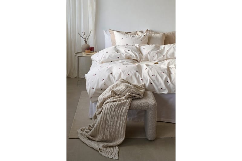 Påslakanset Enkelsäng 2-Dels Körsbär Sand - Textil & mattor - Sängkläder - Bäddset & påslakanset