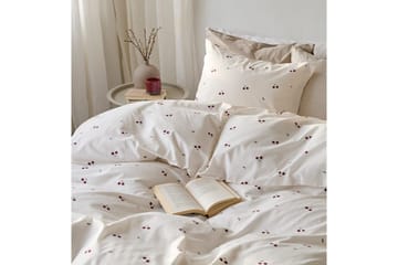 Påslakanset Enkelsäng 2-Dels Körsbär Sand - Textil & mattor - Sängkläder - Bäddset & påslakanset