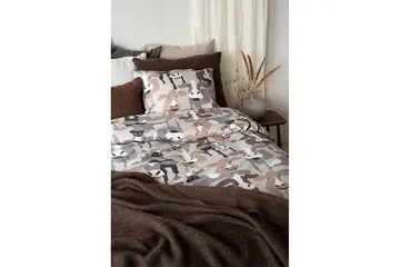 Påslakanset Enkelsäng 2-Dels Kossor Sand - Textil & mattor - Sängkläder - Bäddset & påslakanset