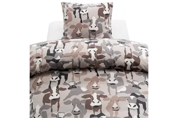 Påslakanset Enkelsäng 2-Dels Kossor Sand - Textil & mattor - Sängkläder - Bäddset & påslakanset