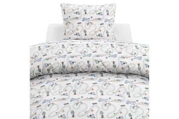 Påslakanset Enkelsäng 2-Dels Mini Rally Vit - Textil & mattor - Sängkläder - Bäddset & påslakanset