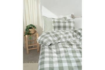 Påslakanset Enkelsäng 2-Dels Ruta Grön - Textil & mattor - Sängkläder - Bäddset & påslakanset