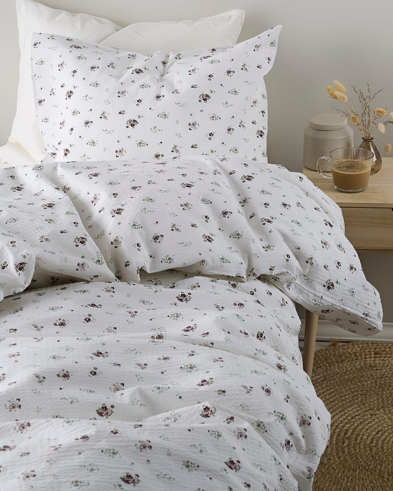 Påslakanset Enkelsäng 2-Dels Set Anna - Röd - Textil & mattor - Sängkläder - Bäddset & påslakanset - Påslakanset dubbelsäng