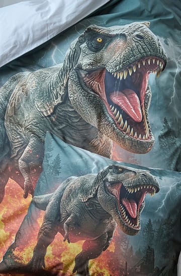 Påslakanset Enkelsäng 2-Dels Set Dinosaur - Textil & mattor - Sängkläder - Bäddset & påslakanset - Påslakanset dubbelsäng
