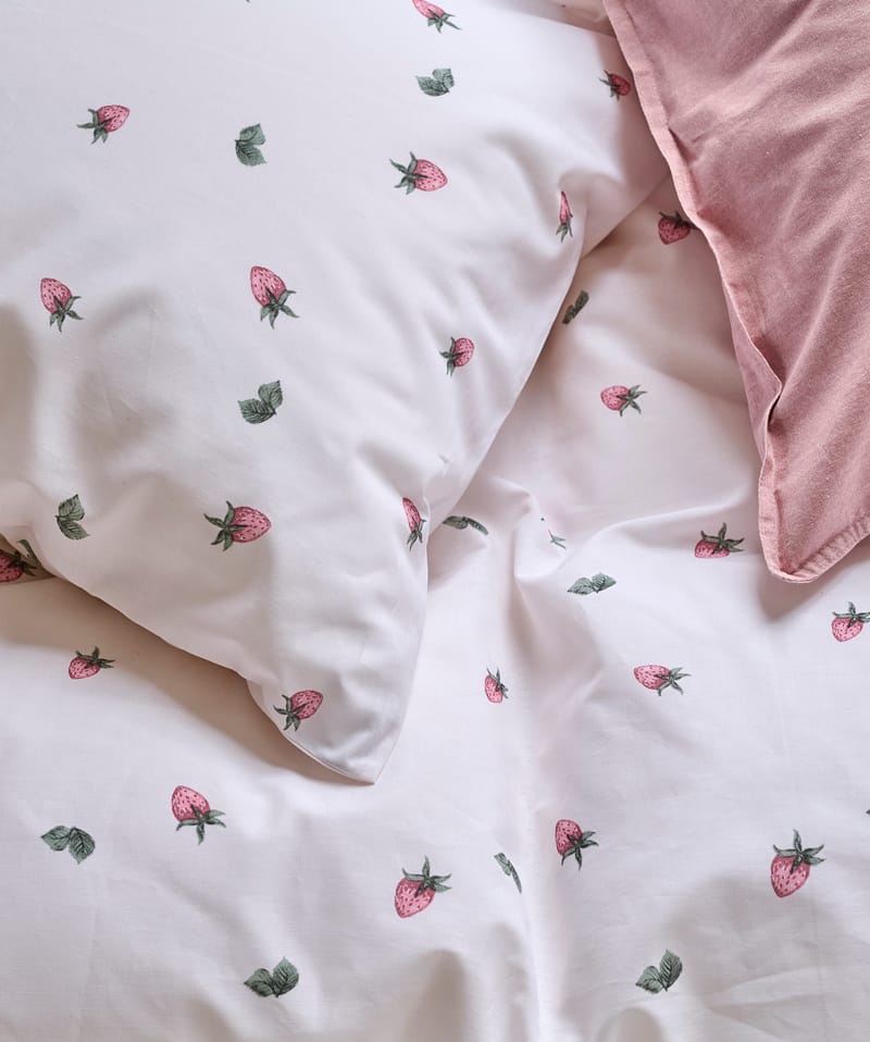Påslakanset Enkelsäng 2-Dels Set Jordgubbsdröm - Textil & mattor - Sängkläder - Bäddset & påslakanset - Påslakanset dubbelsäng