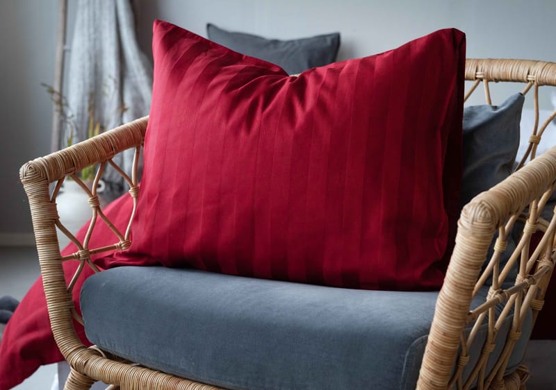 Påslakanset Enkelsäng 2-Dels Set Satin - Röd - Textil & mattor - Sängkläder - Bäddset & påslakanset - Påslakanset dubbelsäng
