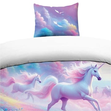 Påslakanset Enkelsäng 2-Dels Set Unicorns - Textil & mattor - Sängkläder - Bäddset & påslakanset - Påslakanset dubbelsäng