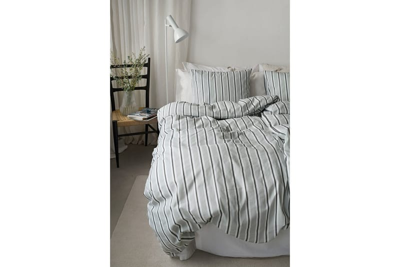 Påslakanset Enkelsäng 2-Dels Sunnan Rand - Grön - Textil & mattor - Sängkläder - Bäddset & påslakanset