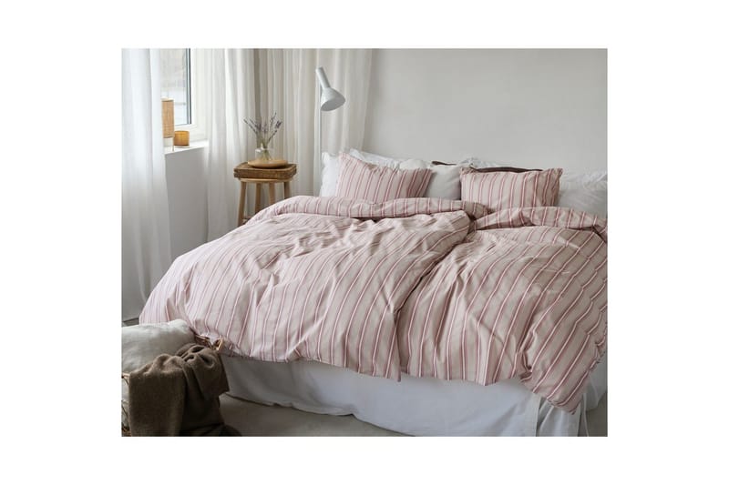 Påslakanset Enkelsäng 2-Dels Sunnan Rand - Rosa - Textil & mattor - Sängkläder - Bäddset & påslakanset